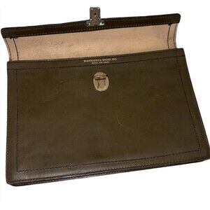 Hoffman La Roche Vintage Leather Document Bag Homa Nutley NJ Pharmaceutical Rep